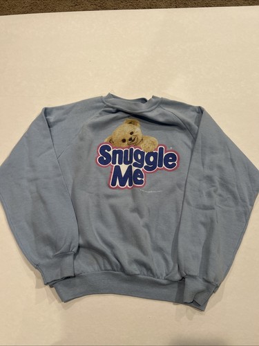 Snuggle Fabric Softener Snuggle Me Medium Promo Sweater 1983 Blue