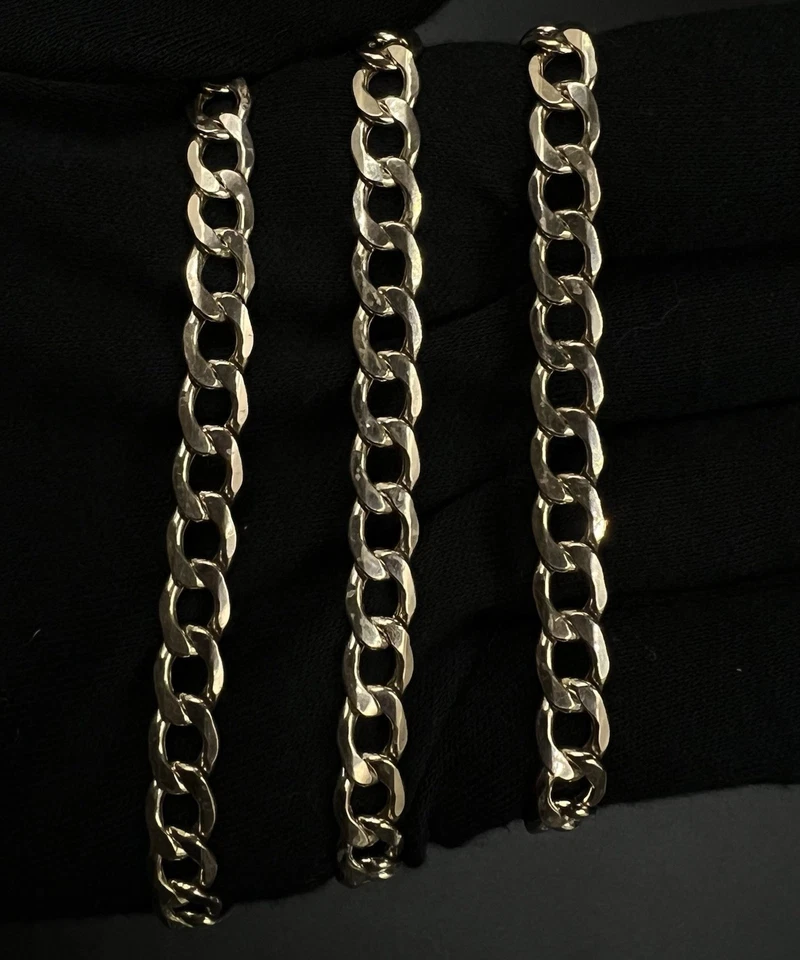 22.25” 10K Semi-Solid Yellow Gold Curb Chain 11.55g | 6.8MM | RL | Italy Lobster - Image 3 of 4