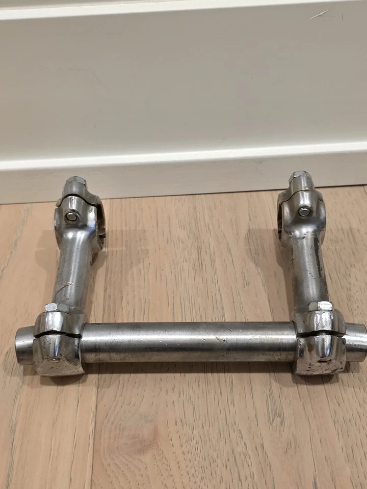 Vintage Harley Chopper Knucklehead Panhead Flanders Dog Bone Risers BRASS - Image 2 of 4