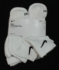 Nike Unisex Everyday Plus Ankle Sock 6-Pack White Medium Asst SKU/Contents