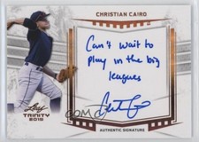 2019 Leaf Trinity Auto Inscriptions Christian Cairo #A-CC3 Auto 4dd