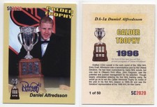 2020 SC2020 Daniel Alfredsson calder trophy winners gold /50 printed autograph