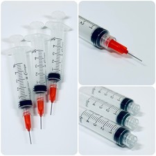 3 szt. strzykawki 5ml z czerwonymi 24G 13mm tępa końcówka igły klej, atrament, dozowanie