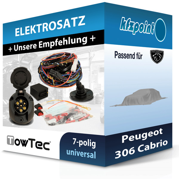 für Peugeot 306 Cabrio 01.1994-03.1997 Towtec E-Satz 7Polig Universell-image