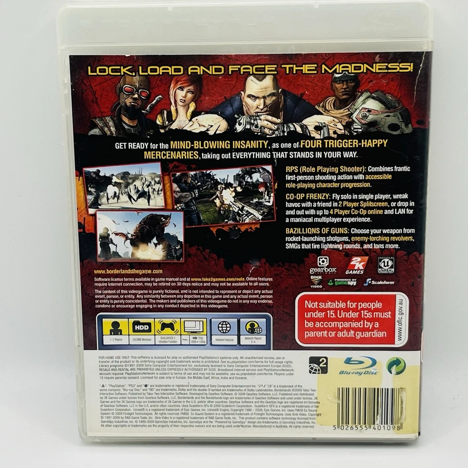 Borderlands (Sony PlayStation 3, 2009) PS3 CIB + Manual - Image 2 of 4