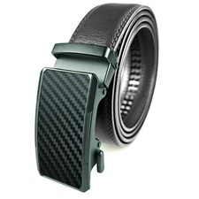 Genuine Leather Mens Ratchet Belt Belts For Men Adjustable Automatic Buckle
