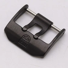 Luminox Genuine Buckle Mens Wrist Watch Strap Band Parts Black Color 24mm