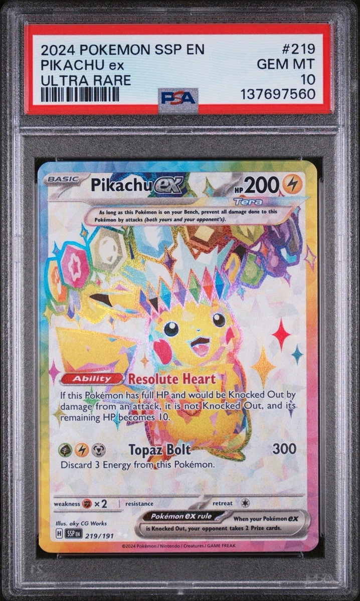 Pokémon TCG Ultra Rare Pikachu Grade 10 Individual Collectible