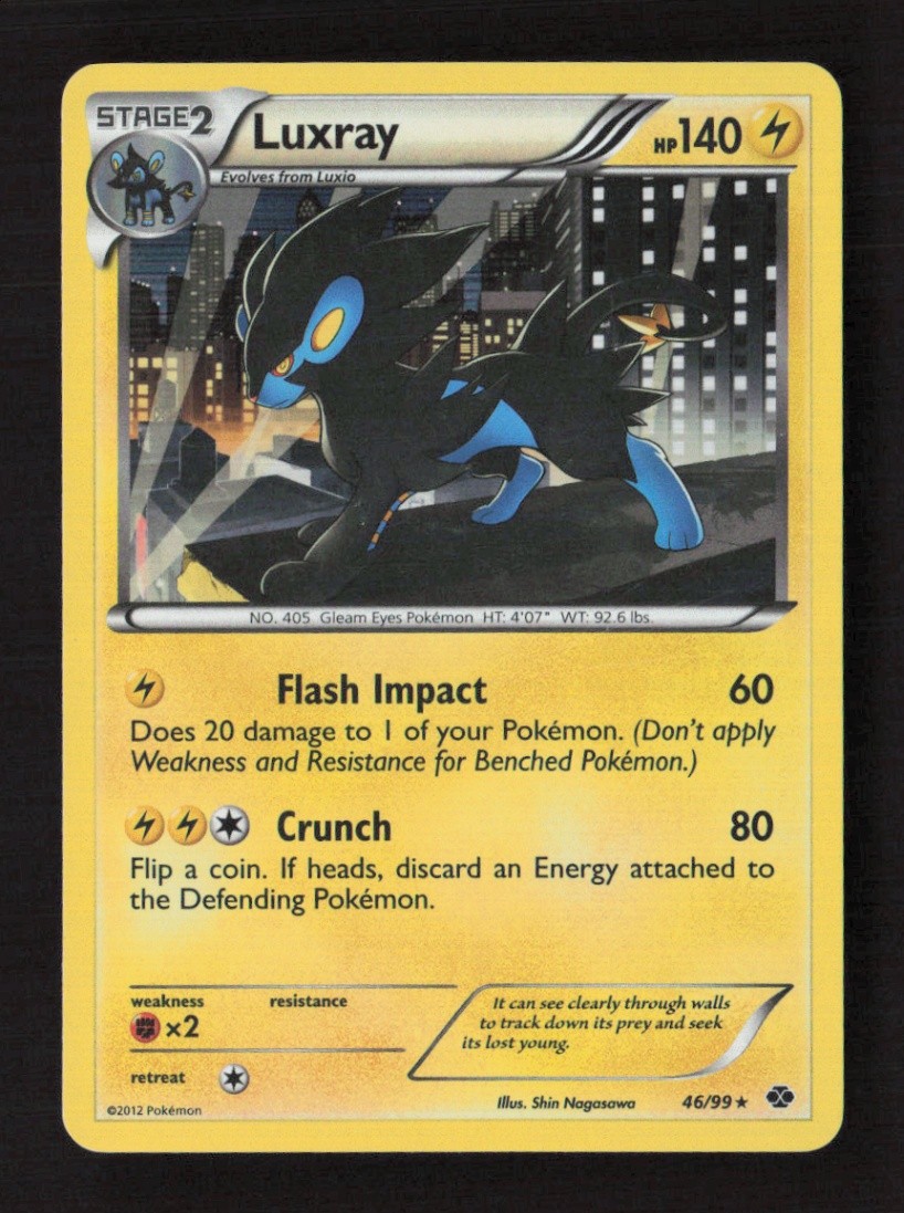Luxray Holo Rare Holo Next Destinies 46/99 LP Pokémon TCG