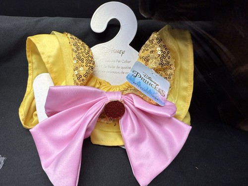 Disney Princesa Bella La Bella y la Bestia Lentejuelas Premium Collar para Mascotas Talla L Nuevo con Etiquetas - Imagen 1 de 11