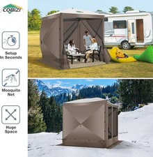 6x6 Pop Up Gazebo Waterproof Portable Screen Tent Outdoor Instant Sun Shelter 6x6 Pop Up Gazebo Waterproof Portable Screen Tent Outdoor Instant Sun Shelter