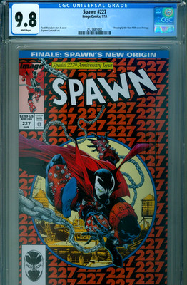 SPAWN #227 FIRST PRINT CGC 9.8 WP CLASSIC TODD McFARLANE SPIDER-MAN #300 HOMAGE