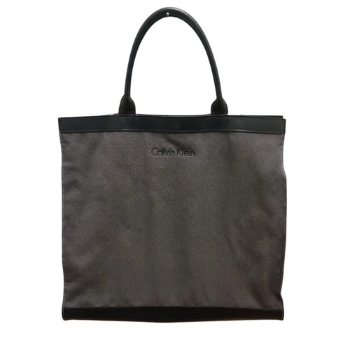 Calvin Klein Purse Shoulder Bag Black Gray Logo Pocket Has Flaws - 第 1/19 張圖片