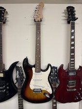 Markenlose Tobacco Burst Strat Style E-Gitarr...