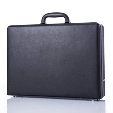 Hardsided Attaché Cases Leather Mens Briefcase Hard Shell Vintage Outlook Org...