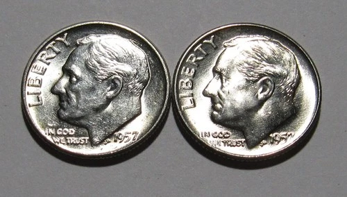 1957-D Roosevelt Dime — photo from another recent sale