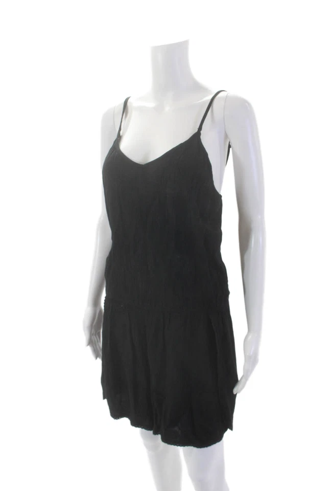 Mameluco de mujer estilo RD sin mangas escote corazón negro talla M Foto 2 de 4