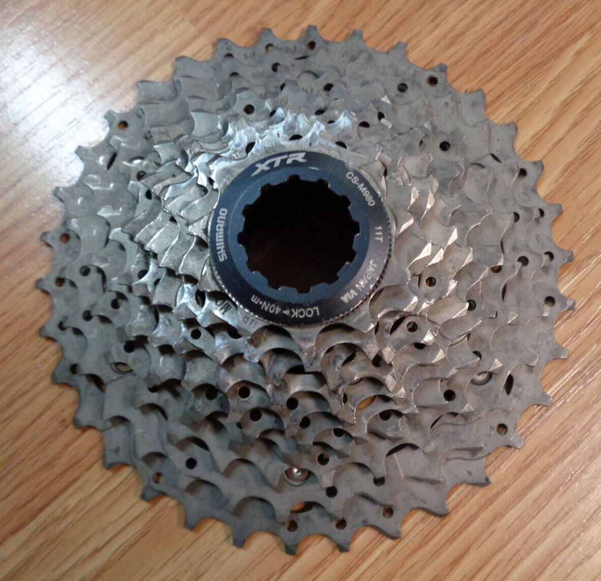 Shimano XTR CS-M980 10-speed Titanium Cassette 11-34T Cogs Shimano XTR CS-M980 10-speed Titanium Cassette 11-34T Cogs