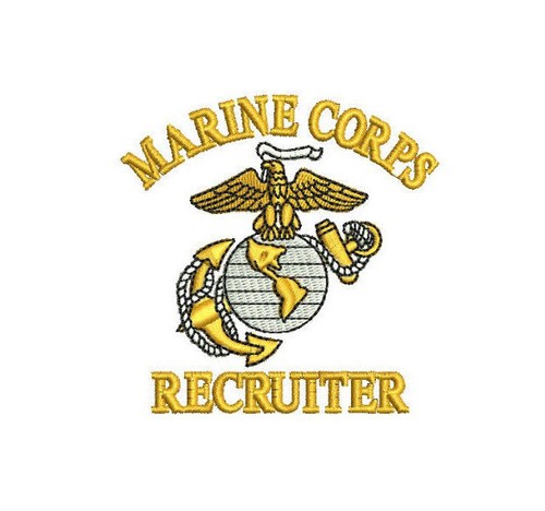 MARINE CORPS RECRUITER EMBROIDERED Polo 