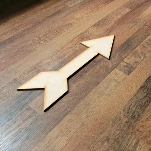 Wooden Large Laser Cut Arrow Craft Shape 10-60cm MDF Embellishment Decoration 04 - Picture 7 of 9
