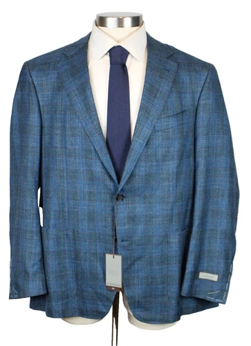 Canali Kei Jacket 48 R fits 46 (58 EU) Turquosie Wool Silk Linen Sport Coat