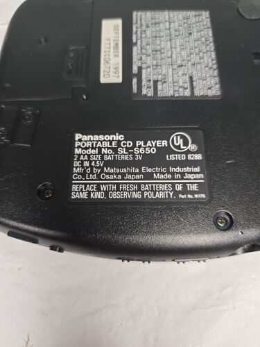 Panasonic SL-S650 XBS Extra Anti Shock Memory CD Player Tested Working - Picture 5 of 8