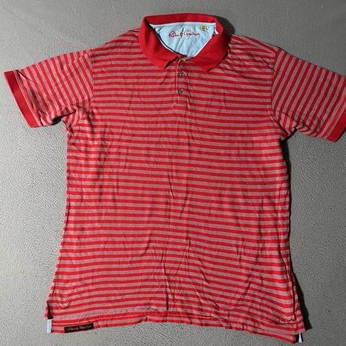 Robert Graham Polo Shirt Mens 2XLT Tall Classic Fit Red Collared Short Sleeve