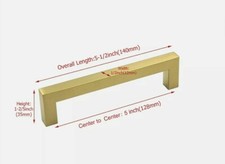 19 Kitchen Cabinet 5" Handle Gold Drawer Pulls Knobs Furniture Cupboard Hardware