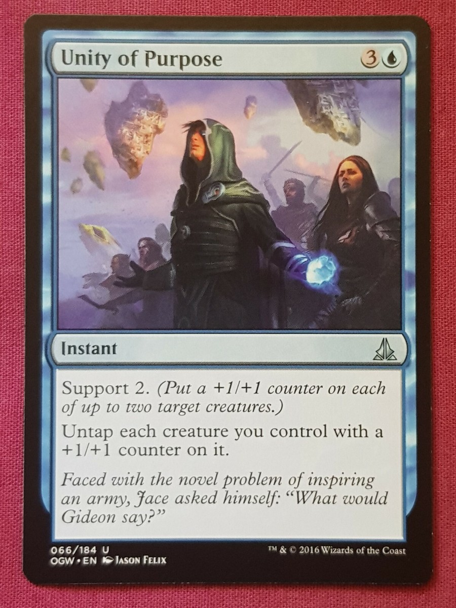 Magic The Gathering OATH OF THE GATEWATCH UNITY OF PURPOSE blue card MTG | eBay Magic The Gathering OATH OF THE GATEWATCH UNITY OF PURPOSE blue card MTG | eBay