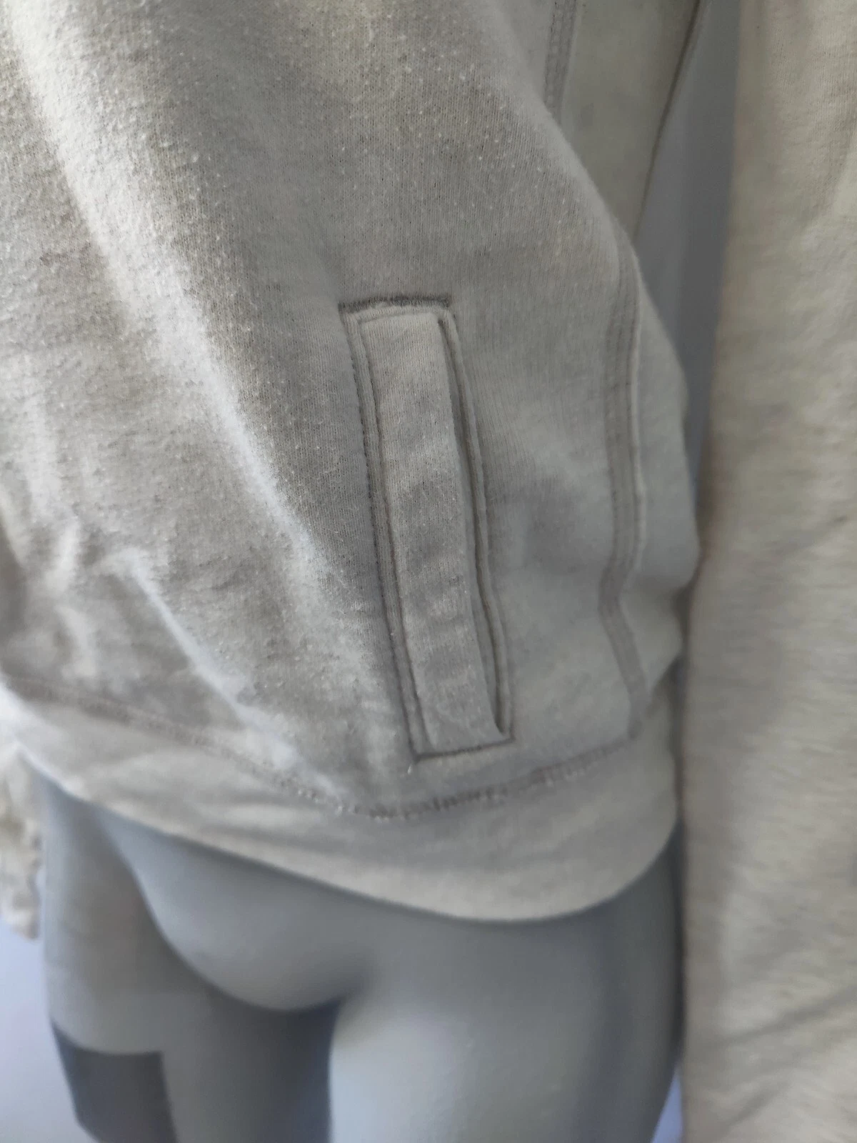 OFF WHITE Felpa con cappuccio Hollister Off bianca con cappuccio avorio pullover taglia JRS S