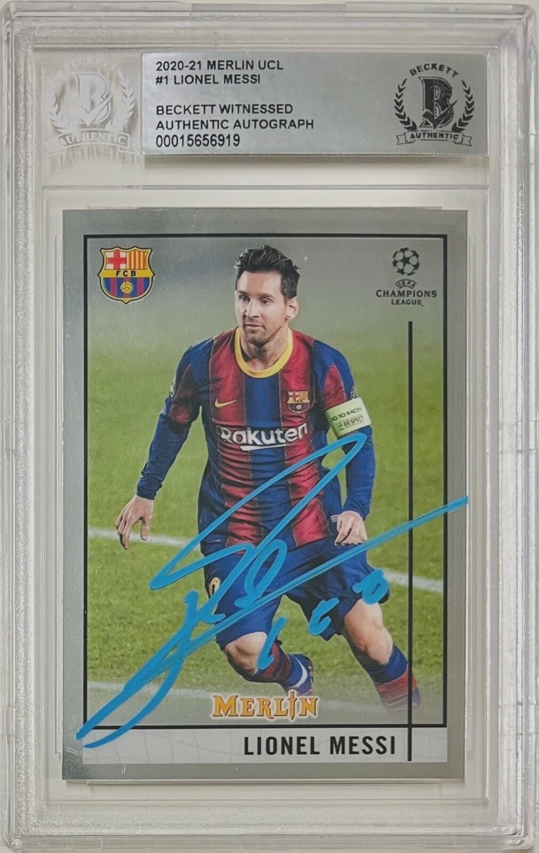 2020-21 Topps Merlin Collection Chrome UCL Lionel Messi #1 for