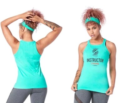 STRONG by Zumba Always Reppin' INSTRUCTOR Tank Top Ocean Green