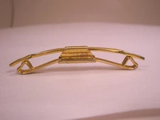 1-13/16" Twisted Yellow Gold Plated Vintage SWANK Collar Bar L180