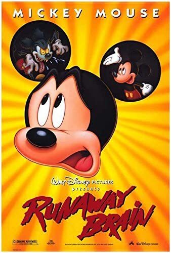 RUNAWAY BRAIN Original Movie Poster 27 x 40 inch Disney