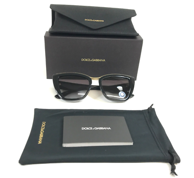 Dolce & Gabbana Sunglasses DG6144 501/8G Black Cat Eye with