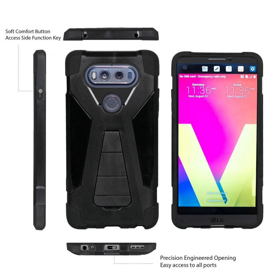 防震坚固防摔保护壳 带支架 双层保护套 适用于 LG V20 — 第 2/4 张图片