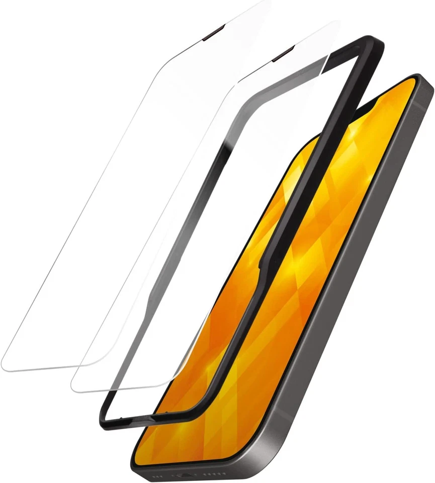 Glass Film 10H iPhone 14/13/13 Pro Elecom JAPAN Set of 2 Shockproof ZEROSHOCK - Image 3 of 4