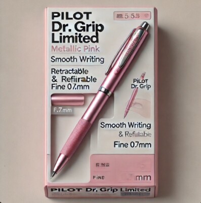 Pilot Dr. Grip Limited Pen - Pink w/ Black Color - 0.7mm