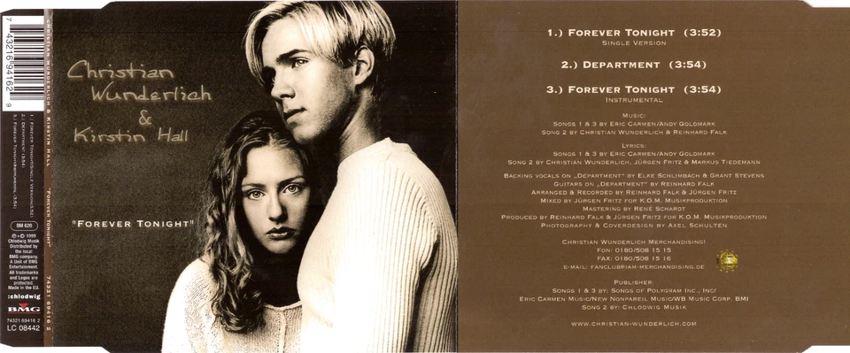 Christian Wunderlich & Kirstin Hall - Forever Tonight [CD] 1999, sehr gut (0597) - Bild 2 von 4