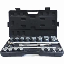 21tlg. Ratschekasten Steckschlüsselsatz 3/4 Zoll Ratschenkasten Set 12Kant Nüsse