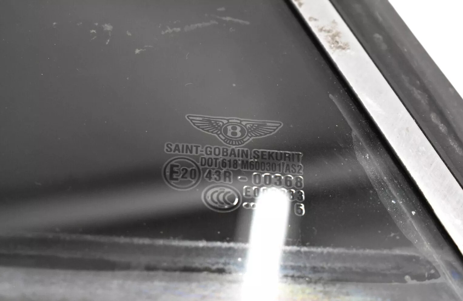 03-10 Bentley Continental GT Coupe Rear Right Side Quarter Window Glass Oem