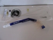 Oceanways Mini Aquapro JR Kids Silicone Snorkel wPurge Valve - Blue