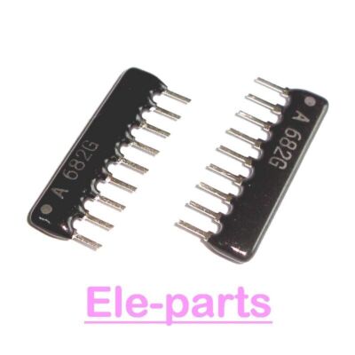 50 PCS A09-682G  -9 A09-682 6.8K Ohm 8 Commoned Resistor Network Array 9 PIN #T5