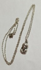 Catholic Medal with CHAIN for SAINT MARYSilver Plated Necklace  Italy