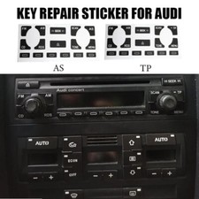 Kit de calcomanías de reparación de botones estéreo de radio de concierto negro para Audi A4 A6 B6 B7 A2 A3