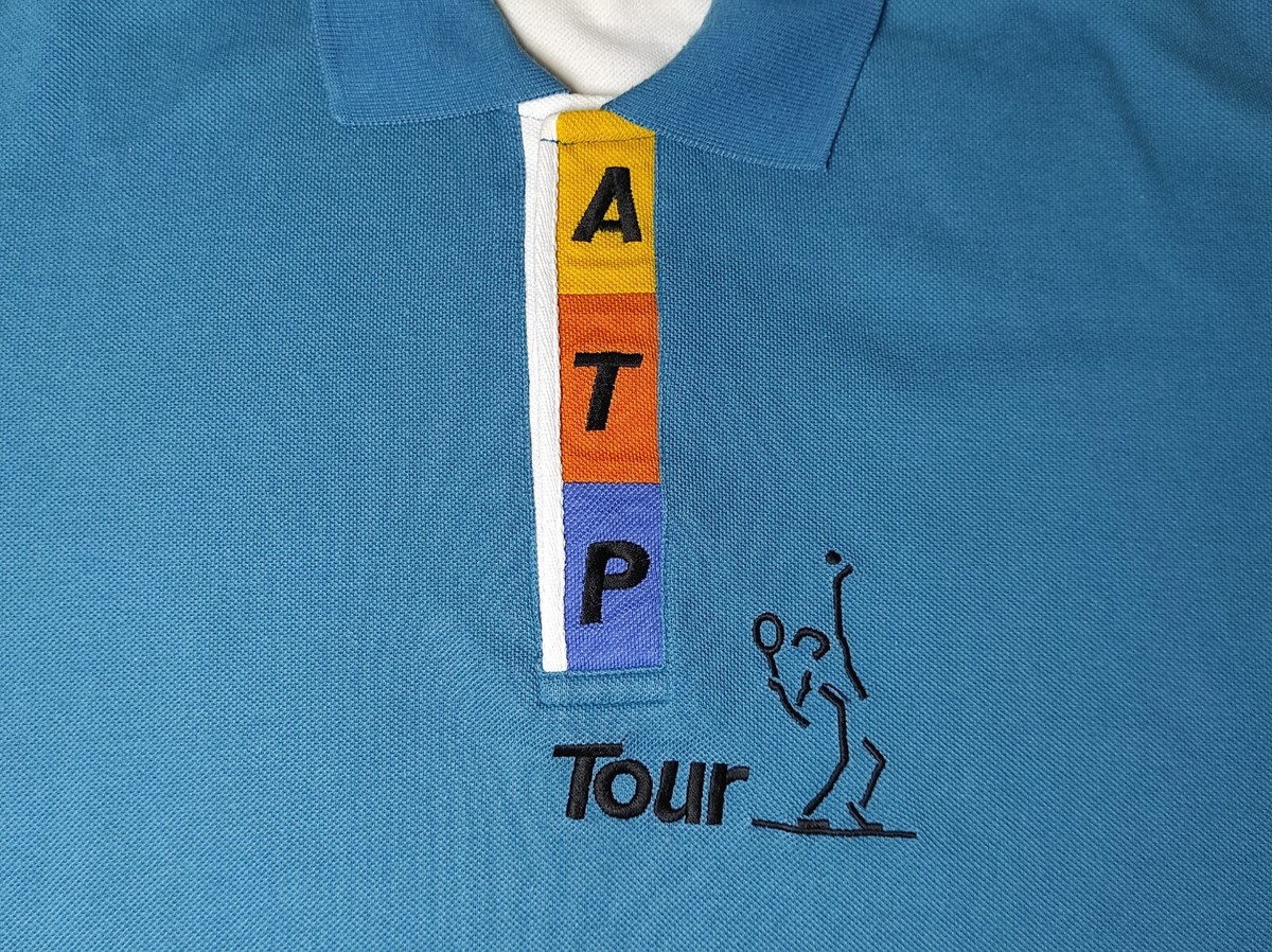 ATP TOUR POLO SHIRT 90s ADIDAS VINTAGE JERSEY TENNIS SIZE L ATP TOUR POLO SHIRT 90s ADIDAS VINTAGE JERSEY TENNIS SIZE L