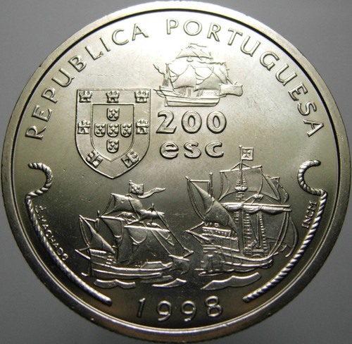 Portugal, 200 Escudos Commemorative 1998, Vasco da Gama, UNC - Picture 2 of 2