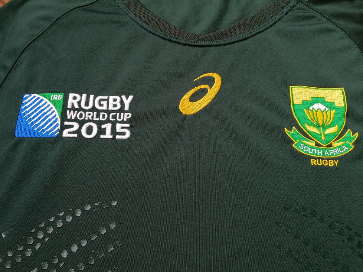 South Africa World Cup 2015 rugby shirt jersey Asics player