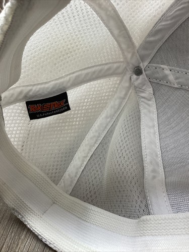 White Cap Custom Shop Fitted OSFM Trucker Hat Cap Mesh Back B&W TekFlex - Picture 13 of 21