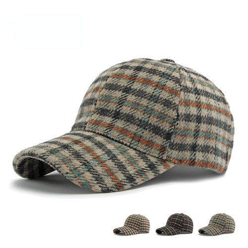 Herren Retro Karo Karo Freizeit Baseball Kappe Verstellbar Trucker Sonnenhut Sport Neu - Bild 1 von 27